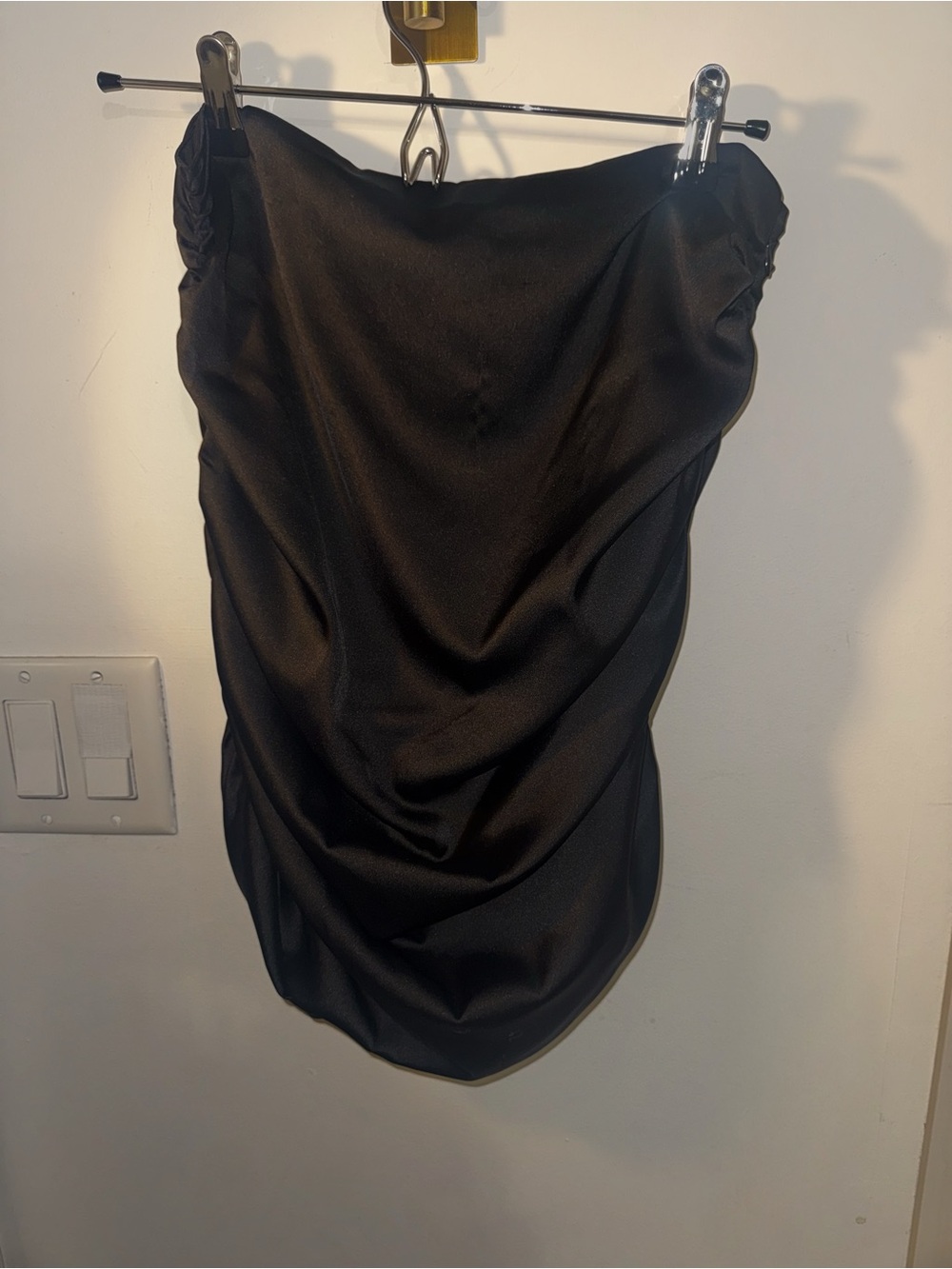 Generation Love Classic Black Satin Drape Skirt
